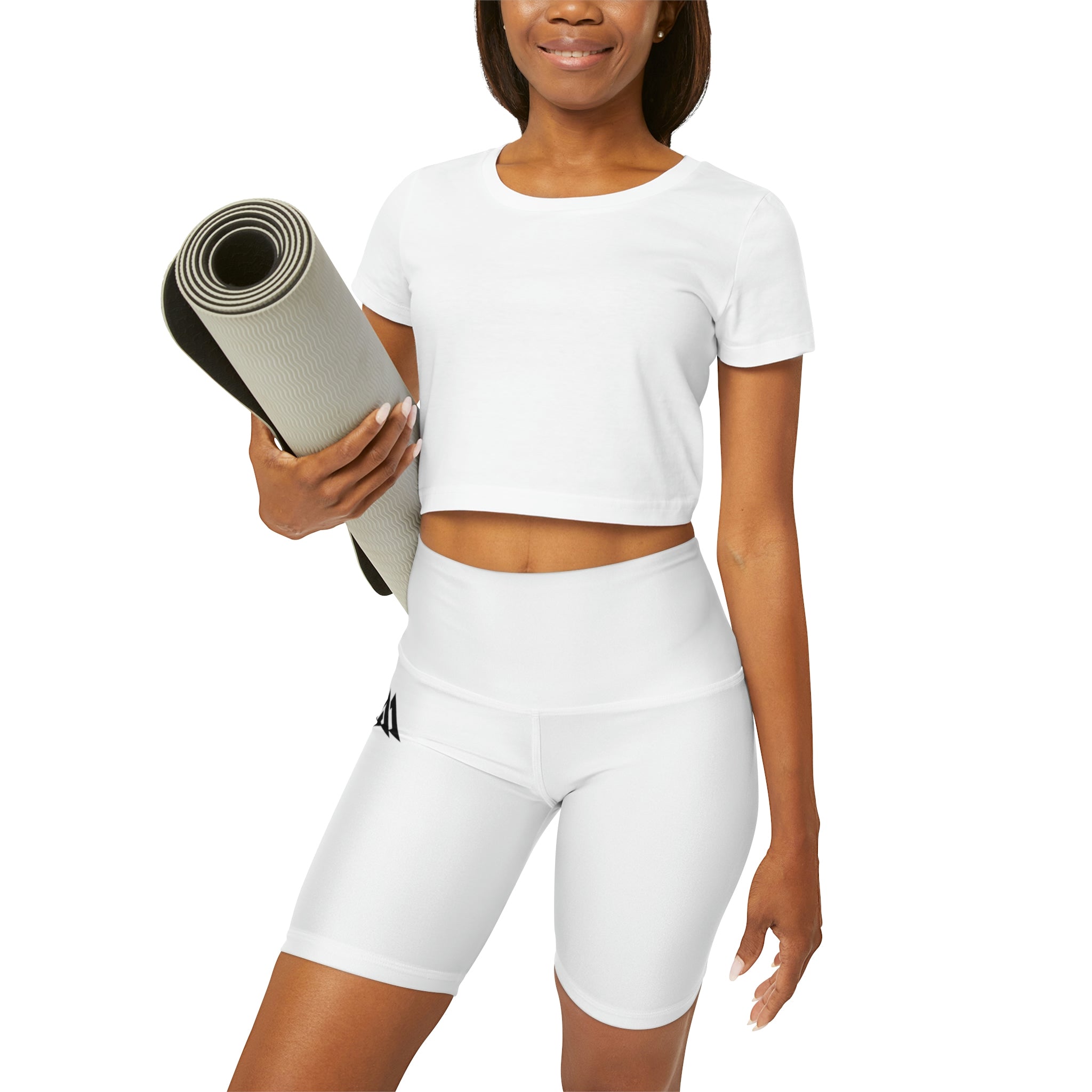 High Waisted Yoga Shorts AOP