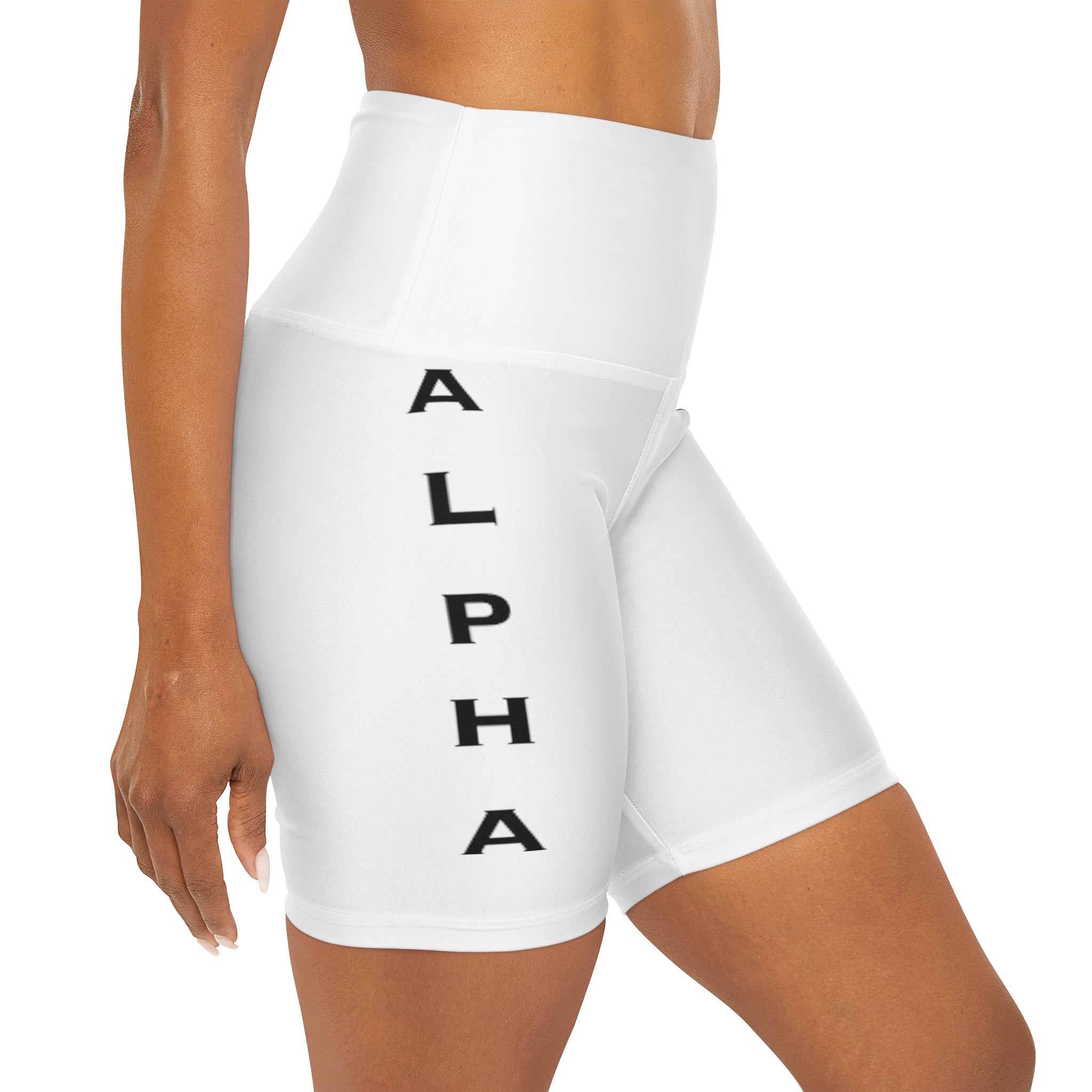 High Waisted Yoga Shorts (AOP)